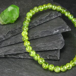 Peridot Genuine Bracelet ~ 7 Inches ~ 5.5mm Round Beads Peridot Genuine Bracelet ~ 7 Inches ~ 5.5mm Round Beads