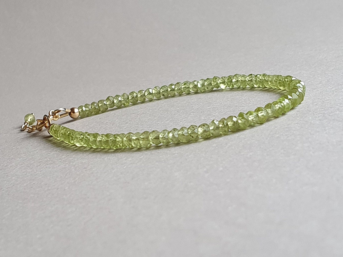 Genuine Peridot Bracelet, August Birthstone, Gift For Women, Peridot Gemstone