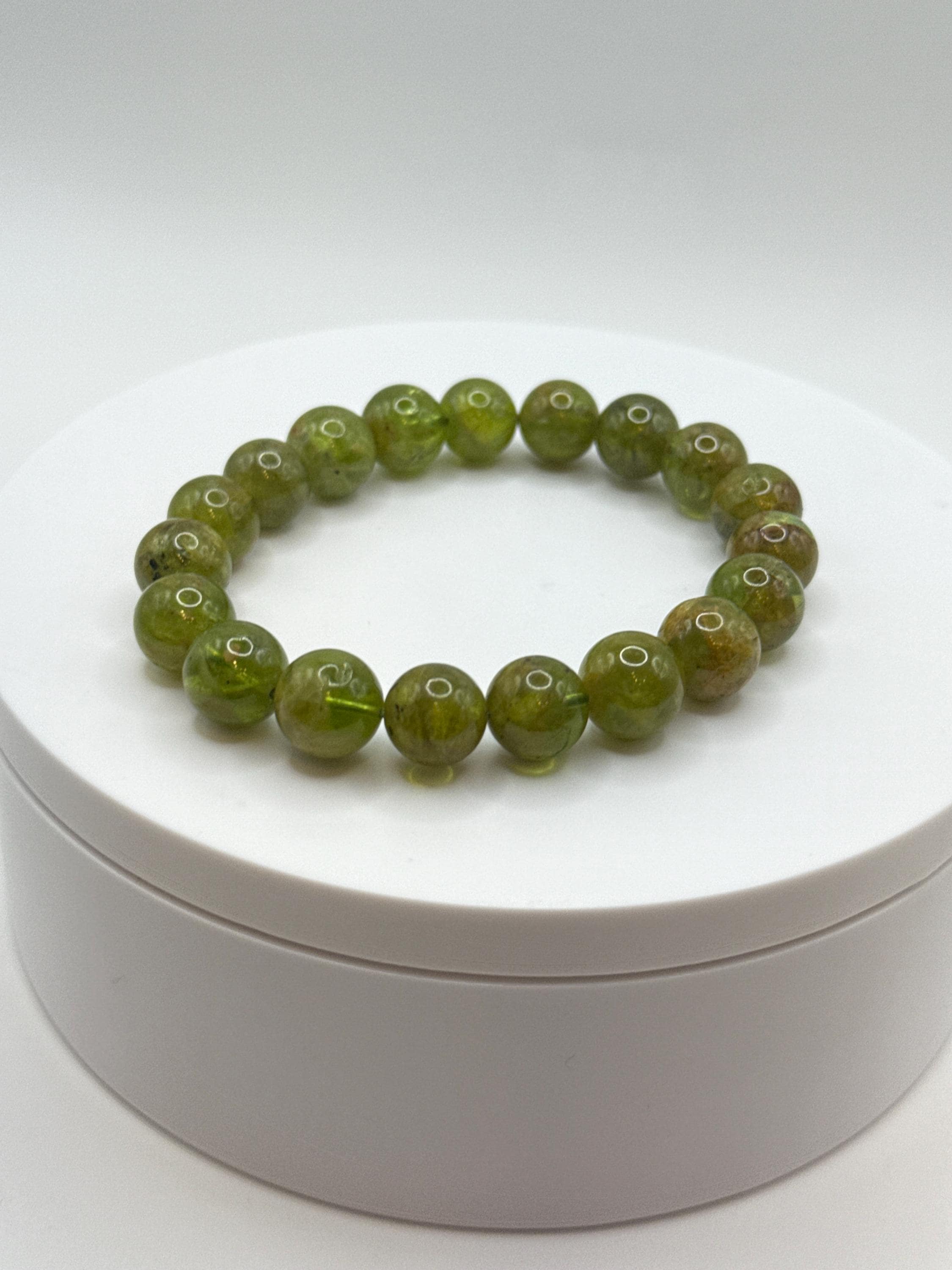 Natural Peridot Bead Bracelet | August Birthstone Jewelry Natural Peridot Bead Bracelet | August Birthstone Jewelry