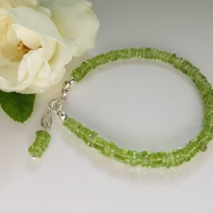 Peridot Sterling Silver Friendship Bracelet, August Birthstone, Anniversary Gift Peridot Sterling Silver Friendship Bracelet, August Birthstone, Anniversary Gift