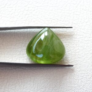 15ct Loose Peridot Gemstone from Pakistan - Pear Cabochon Cut 15ct Loose Peridot Gemstone from Pakistan - Pear Cabochon Cut