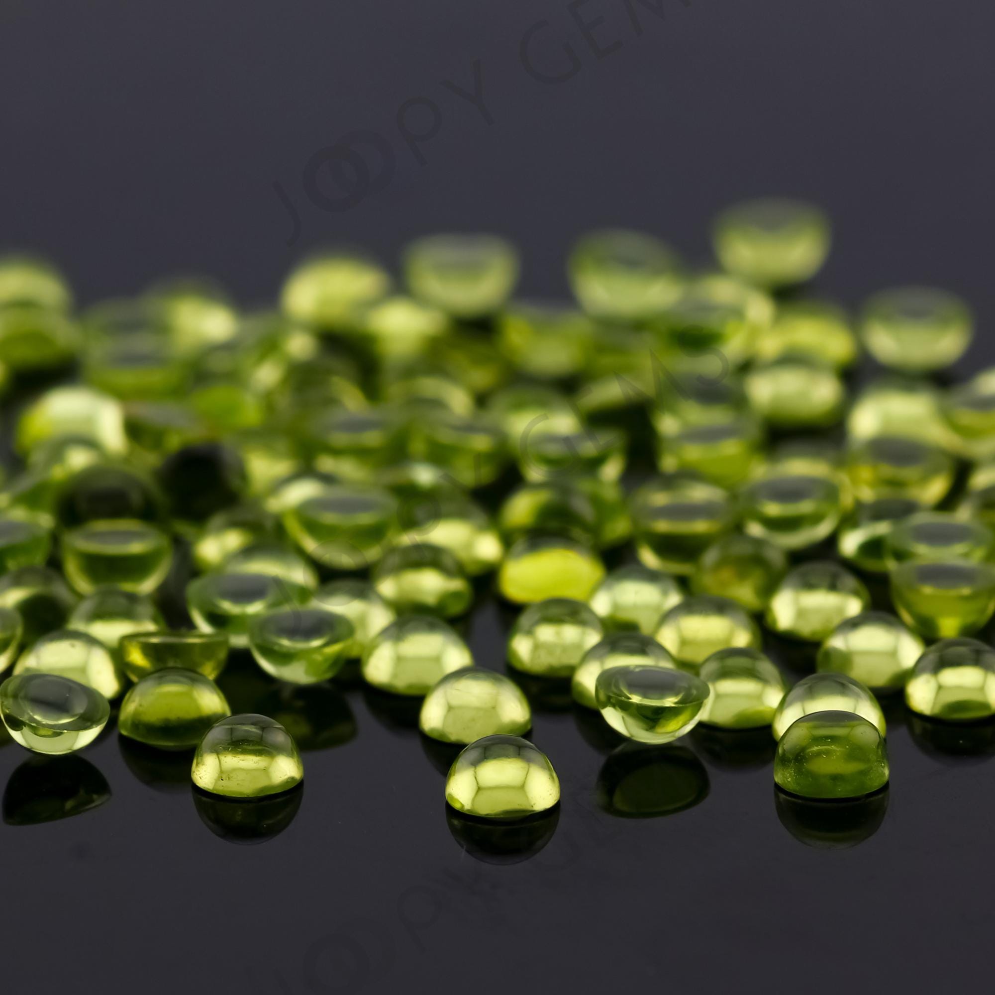 Peridot Cabochon 3mm Round - Per Stone