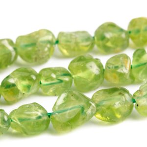 4-7mm Peridot Beads Pebble Chips Grade Aa Genuine Natural Gemstone Beads 15.5" / 7.5" Bulk Lot Options (108470)