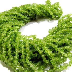Aaa Peridot Uncut Chips, Peridot Smooth Uncut Beads, 34 " Strand Smooth Uncut Chips & Nuggets Beads, Raw Beads, Rough Beads, Peridot Beads