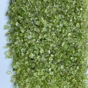 Peridot Inlay Polished Chips 1 To 4mm Size Packet Of 30grams.