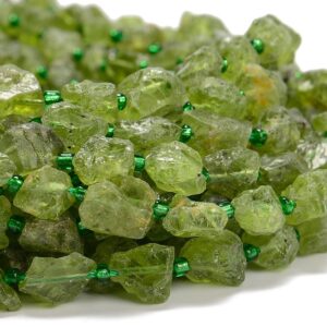 Natural Rough Peridot Gemstone Grade AAA Nugget 6-8MM 8-10MM Loose Beads (D602)