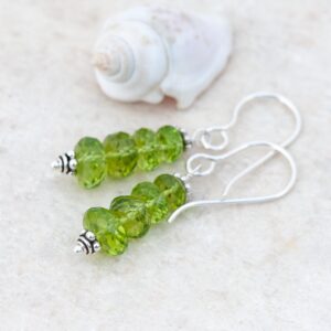 Natural Peridot Earrings, Petite Faceted Lime Green Gem Stone Earrings, 925 Sterling Silver French Ear Wires, August Birthstone Natural Peridot Earrings, Petite Faceted Lime Green Gem Stone Earrings, 925 Sterling Silver French Ear Wires, August Birthstone