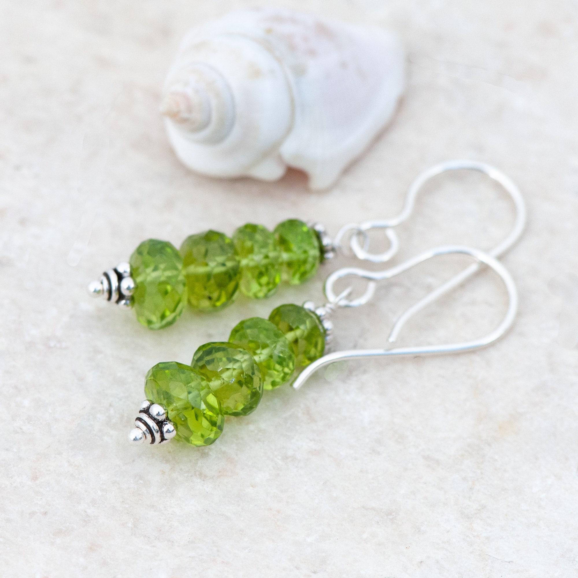 Natural Peridot Earrings, Petite Faceted Lime Green Gem Stone Earrings, 925 Sterling Silver French Ear Wires, August Birthstone Natural Peridot Earrings, Petite Faceted Lime Green Gem Stone Earrings, 925 Sterling Silver French Ear Wires, August Birthstone