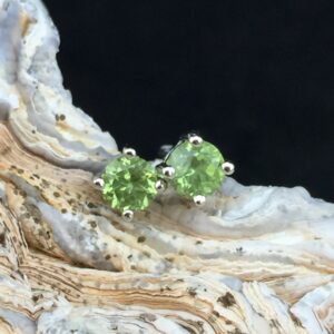 Strength and Compassion: Peridot and Sterling Silver Stud Earrings (E-1) Strength and Compassion: Peridot and Sterling Silver Stud Earrings (E-1)