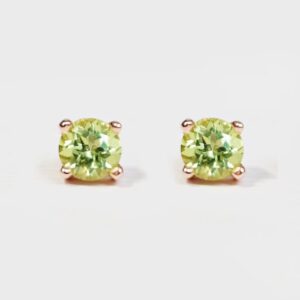 Peridot Stud Earrings In 14k Gold, August Birthstone Earrings, Dainty Green Gemstone Studs, Minimalist Jewelry Gift For Her Peridot Stud Earrings In 14k Gold, August Birthstone Earrings, Dainty Green Gemstone Studs, Minimalist Jewelry Gift For Her