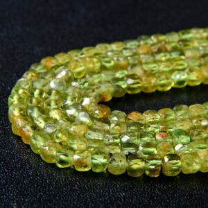 3mm Natural Peridot Gemstone Grade Aa Micro Faceted Cube Loose Beads (p44) 3mm Natural Peridot Gemstone Grade Aa Micro Faceted Cube Loose Beads (p44)