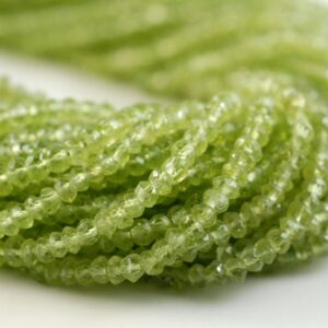 3x2mm Peridot Gemstone Green Grade Aaa Faceted Rondelle Loose Beads 13 Inch Full Strand (90184336-852) 3x2mm Peridot Gemstone Green Grade Aaa Faceted Rondelle Loose Beads 13 Inch Full Strand (90184336-852)