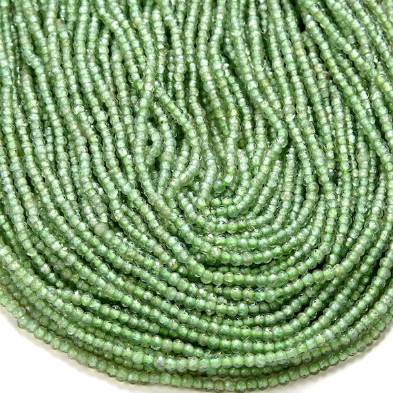 3x2mm Natural Peridot Gemstone Grade Aaa Micro Faceted Rondelle Beads 15 Inch Full Strand Bulk Lot 1,2,6,12 And 50 (80016379-p61)