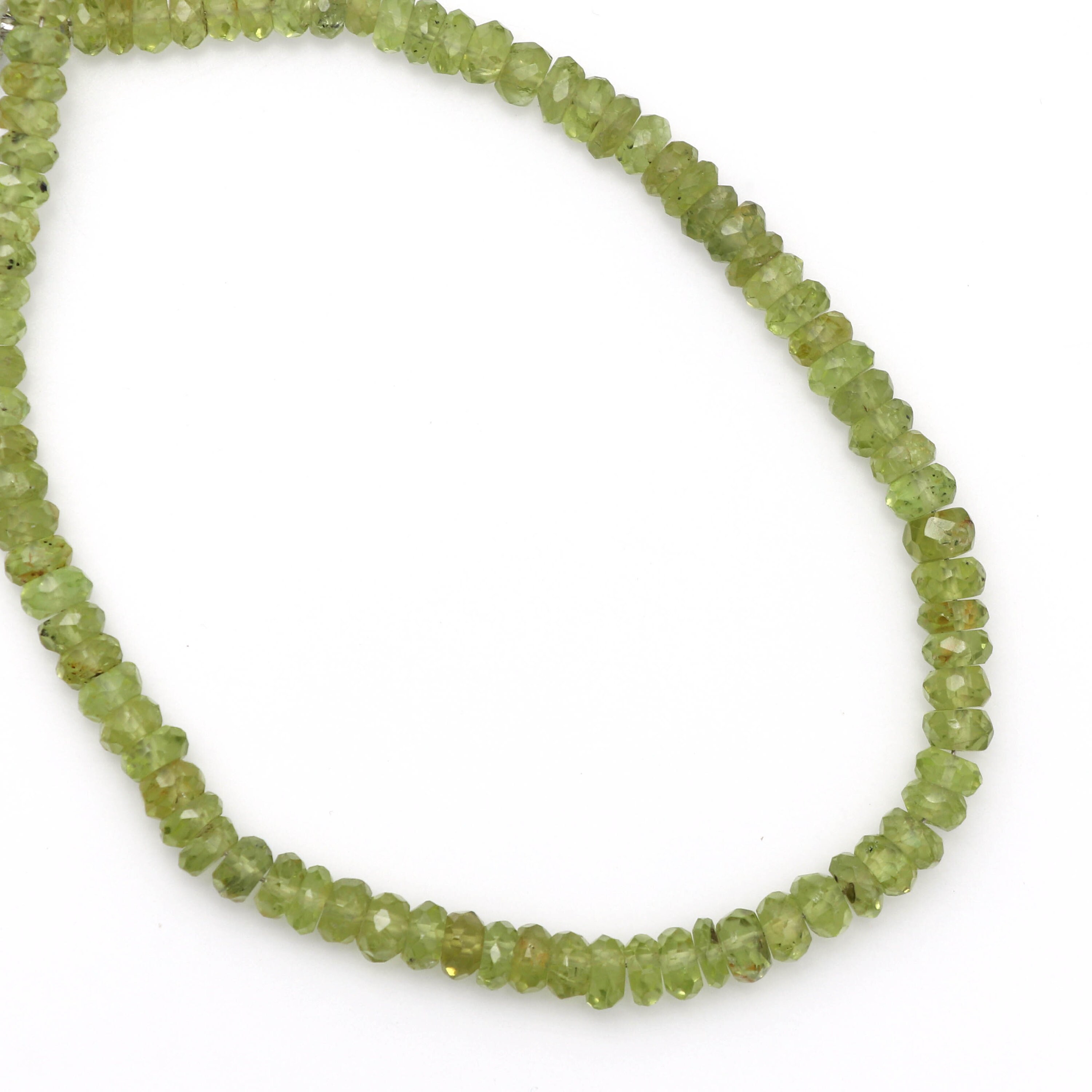 Peridot Faceted Rondelle Beads, 4 Mm To 5 Mm, Peridot Jewelry Making Beads, Peridot Beads, Faceted Beads, 8 Inches Strand, Price Per Strand