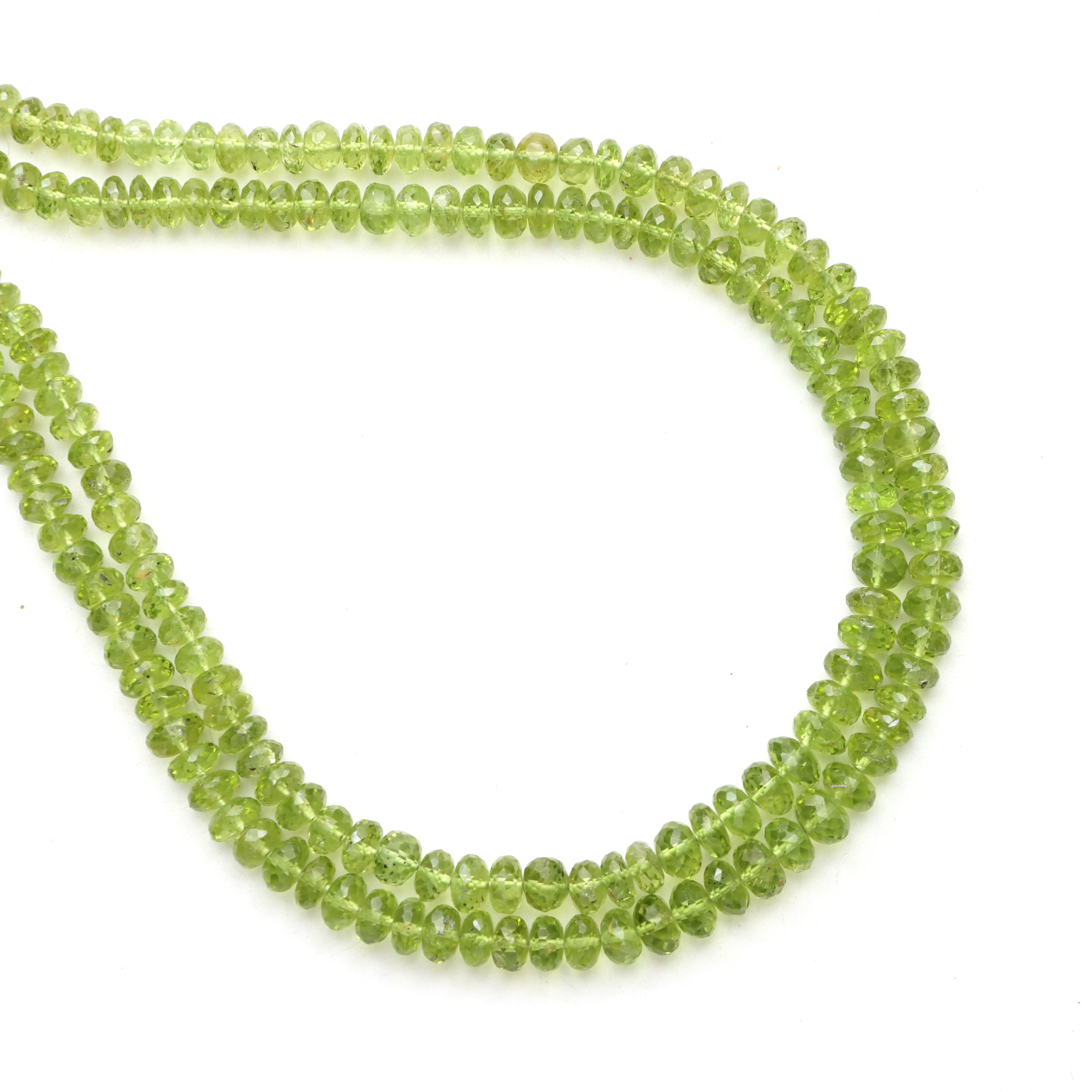 Peridot Faceted Rondelle Beads, 5 Mm To 7 Mm, Faceted Rondelle Peridot Beads, Faceted Peridot Beads, 17 To 21 Inch Strand, Price Of 5 Strand