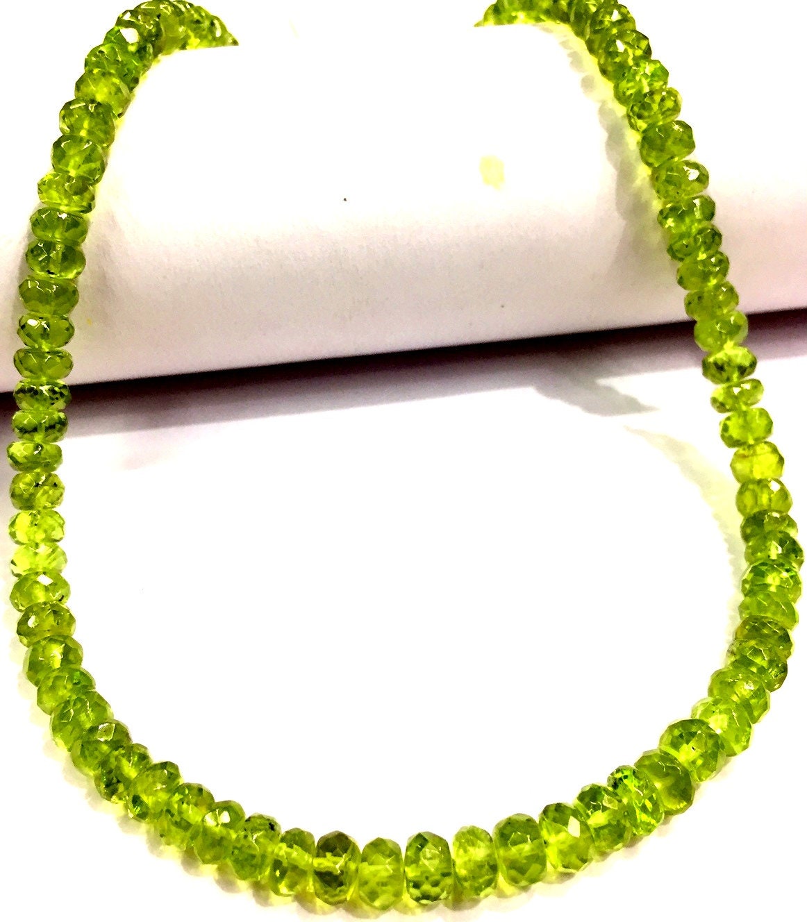 Top Quality~~high Luster~natural Green Peridot Faceted Rondelle Beads 5.mm Peridot Gemstone Beads Peridot Strand Beads For Jewelry Making