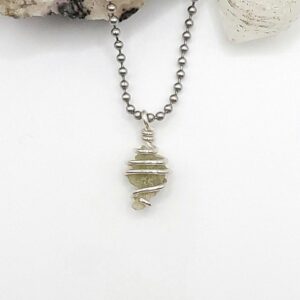 Raw Peridot Necklace In Silver: Abundance & Growth Crystal Jewelry