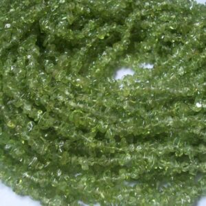 32" Aaa Green Peridot Uncut Gemstone Beads Strand (4-5mm) 32" Aaa Green Peridot Uncut Gemstone Beads Strand (4-5mm)
