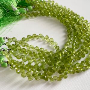 4-5mm Peridot Beads, Peridot Faceted Onion Shaped Briolettes, Natural Loose Peridot Faceted Beads For Jewelry (8IN to 16IN Option) - ASG75 4-5mm Peridot Beads, Peridot Faceted Onion Shaped Briolettes, Natural Loose Peridot Faceted Beads For Jewelry (8IN to 16IN Option) - ASG75