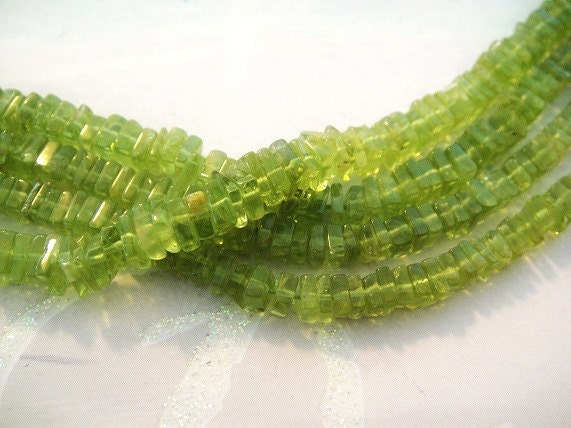 Peridot Heishi Beads, Natural Gemstones, August Birthstone, Brides, Wholesale Gems, 4-5mm, Peridot Heishi Beads, Natural Gemstones, August Birthstone, Brides, Wholesale Gems, 4-5mm,