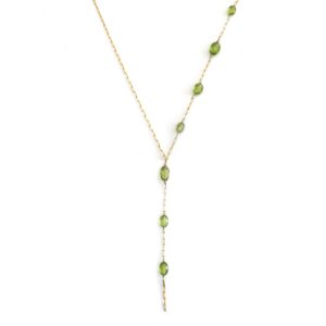 Natural Peridot Faceted Oval Beaded Layering Necklace, Green Birthstone Delicate Gemstone Necklace For Gifting, 925 Sterling Silver Jewelry Natural Peridot Faceted Oval Beaded Layering Necklace, Green Birthstone Delicate Gemstone Necklace For Gifting, 925 Sterling Silver Jewelry