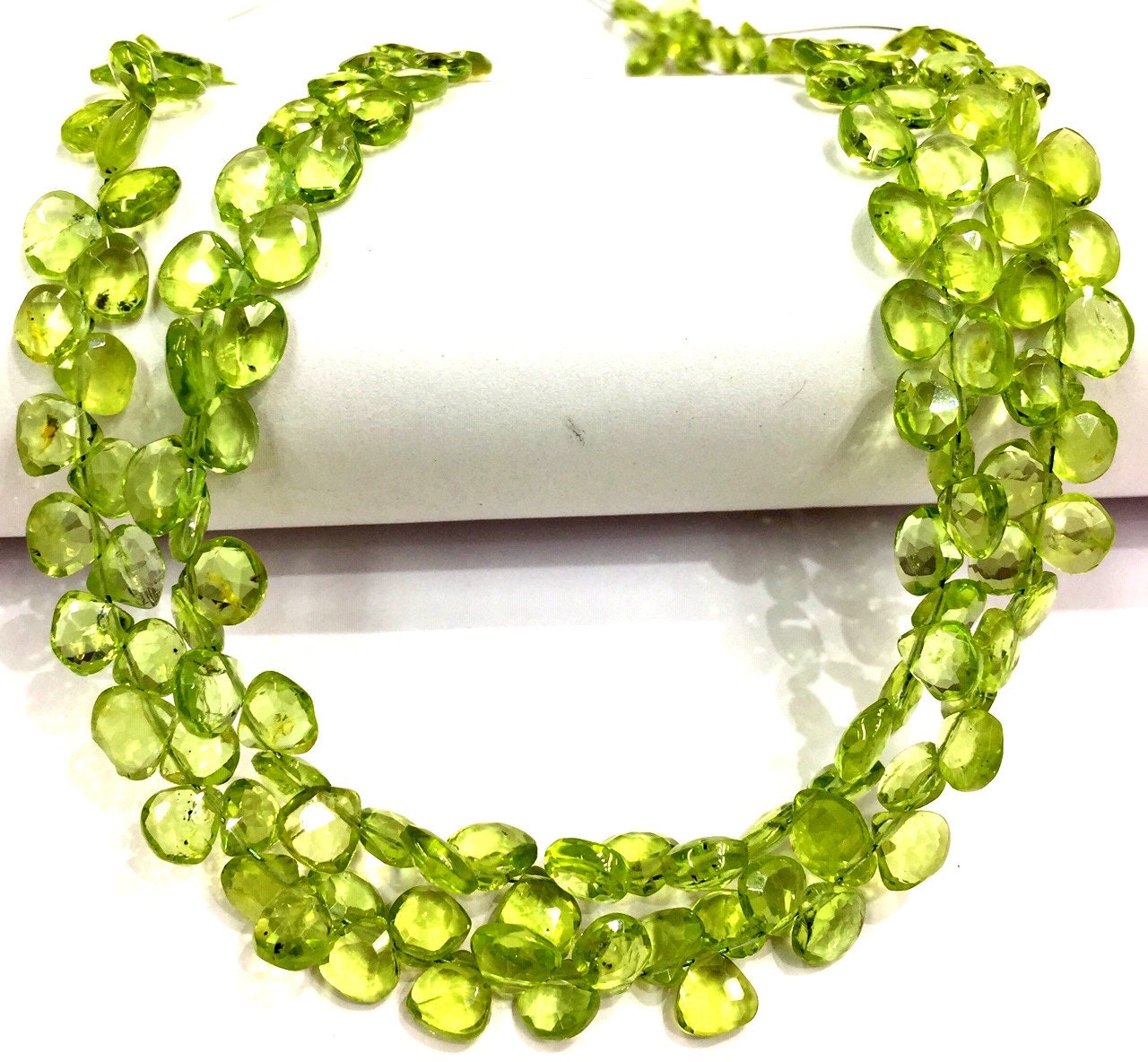 Natural Green Peridot Faceted Heart Briolettes Peridot Heart Shape Beads Peridot Gemstone Beads Top Quality Jewelry Making Heart Beads.