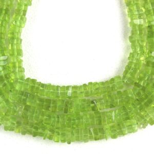 Natural Peridot Heishi Beads: Smooth Green Gemstone Strand (3-4mm, 16") Natural Peridot Heishi Beads: Smooth Green Gemstone Strand (3-4mm, 16")