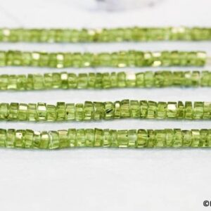 S/ Peridot 4mm Faceted Wheel Beads 14" strand Natural Peridot gemstone Beads For jewelry making S/ Peridot 4mm Faceted Wheel Beads 14" strand Natural Peridot gemstone Beads For jewelry making