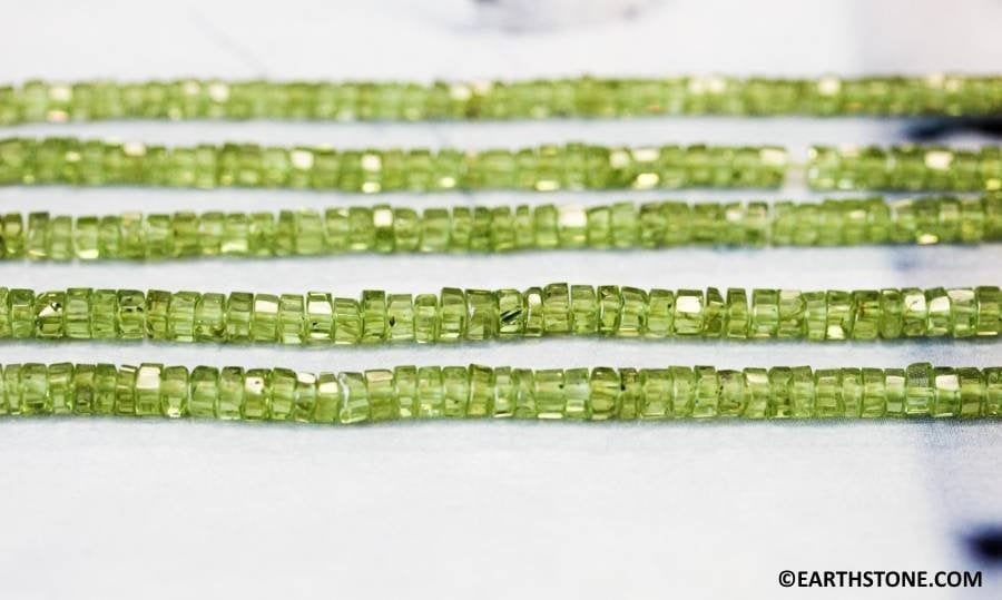 S/ Peridot 4mm Faceted Wheel Beads 14" Strand Natural Peridot Gemstone Beads For Jewelry Making S/ Peridot 4mm Faceted Wheel Beads 14" Strand Natural Peridot Gemstone Beads For Jewelry Making