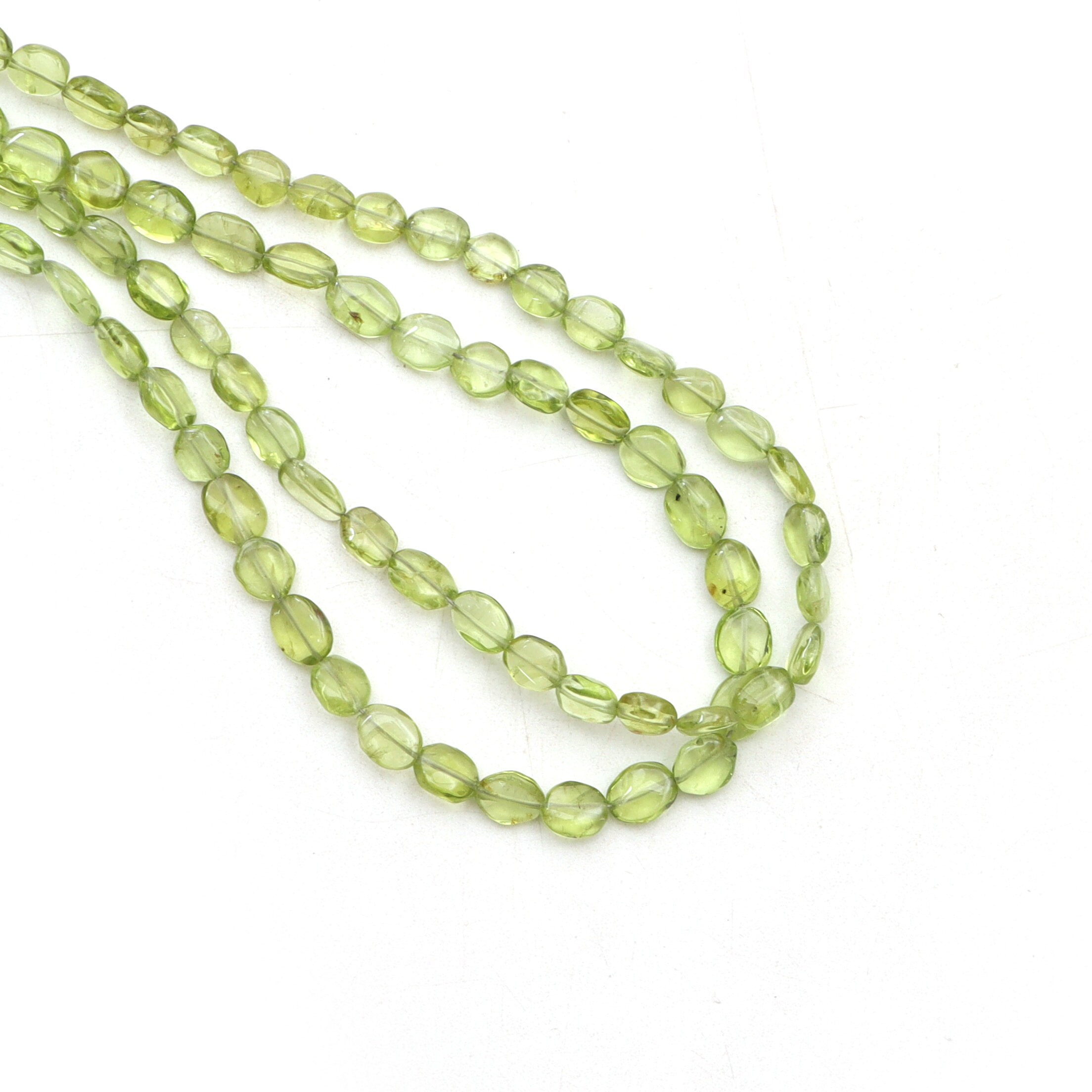 Peridot Smooth Oval Beads, 5x6 Mm To 5x7 Mm, Green Peridot Jewelry Making Beads, 8 Inches / 18 Inches Full Strand, Price Per Strand