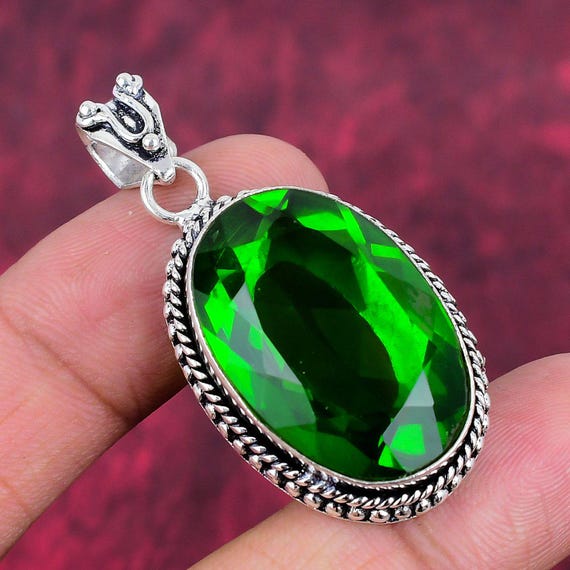 Peridot Gemstone Pendant 925 Sterling Silver Pendant Peridot Birthstone Handmade Silver Jewelry Peridot Silver Pendants Thanksgiving Gifts
