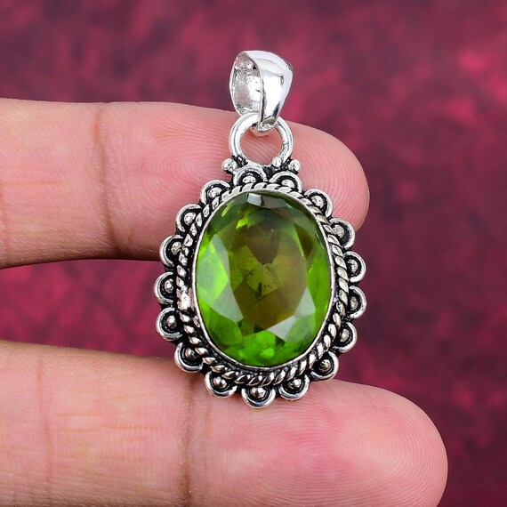 Green Peridot Pendant, 925 Sterling Silver Jewelry Handmade Jewelry Gemstone Jewelry Handmade Pendant Adjustable Pendant Anniversary Gifts. Green Peridot Pendant, 925 Sterling Silver Jewelry Handmade Jewelry Gemstone Jewelry Handmade Pendant Adjustable Pendant Anniversary Gifts.