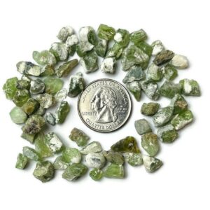 Raw Peridot Crystal: Green Rough Gemstone Nuggets From Pakistan 29.1g Raw Peridot Crystal: Green Rough Gemstone Nuggets From Pakistan 29.1g