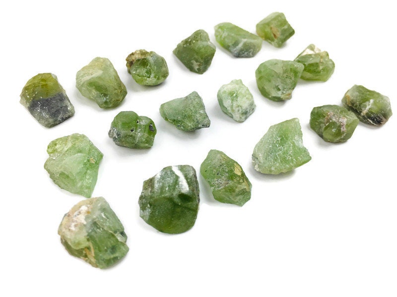 Raw Peridot Crystal, One Rough Peridot Stone Natural Light Green Gemstone, August Birthstone