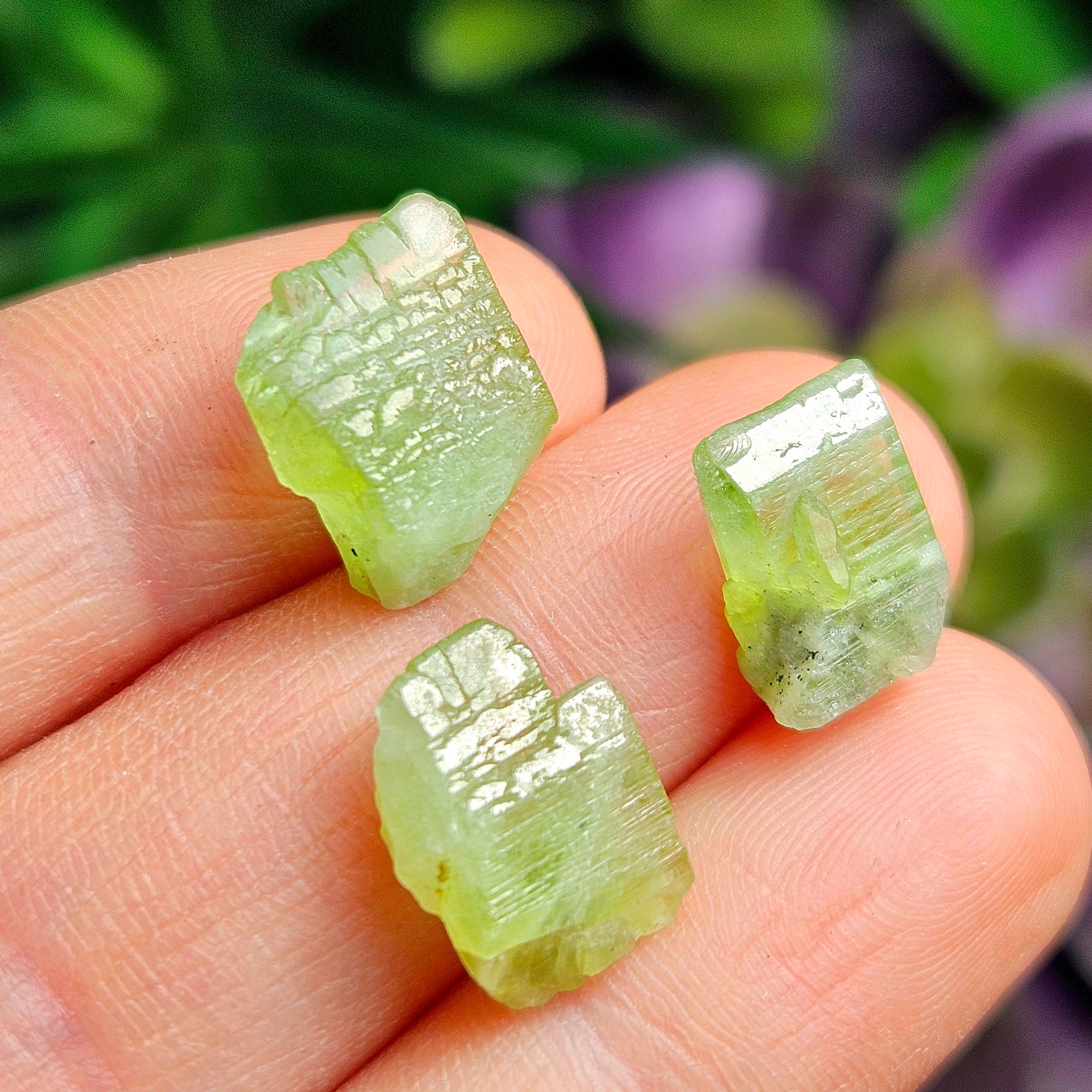Etched Raw Peridot Crystal: Terminated Green Gemstone Etched Raw Peridot Crystal: Terminated Green Gemstone
