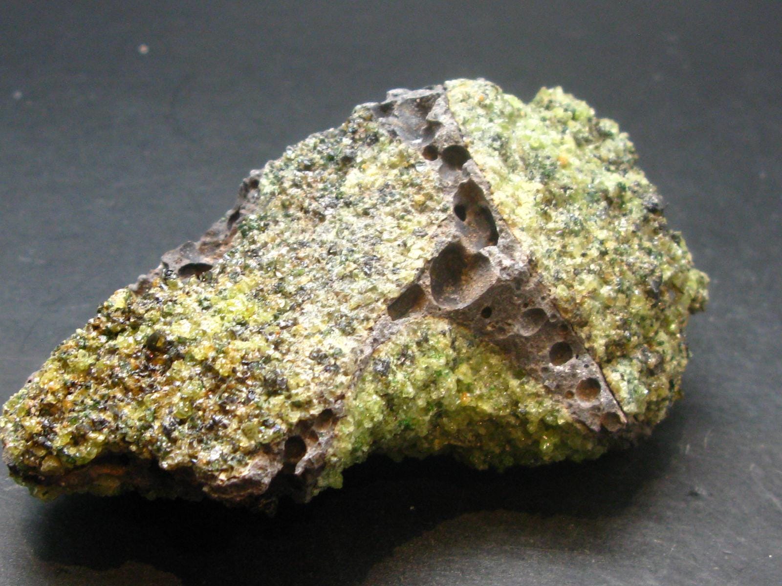Rare Gem Peridot Cluster From Arizona, Usa - 3.9"