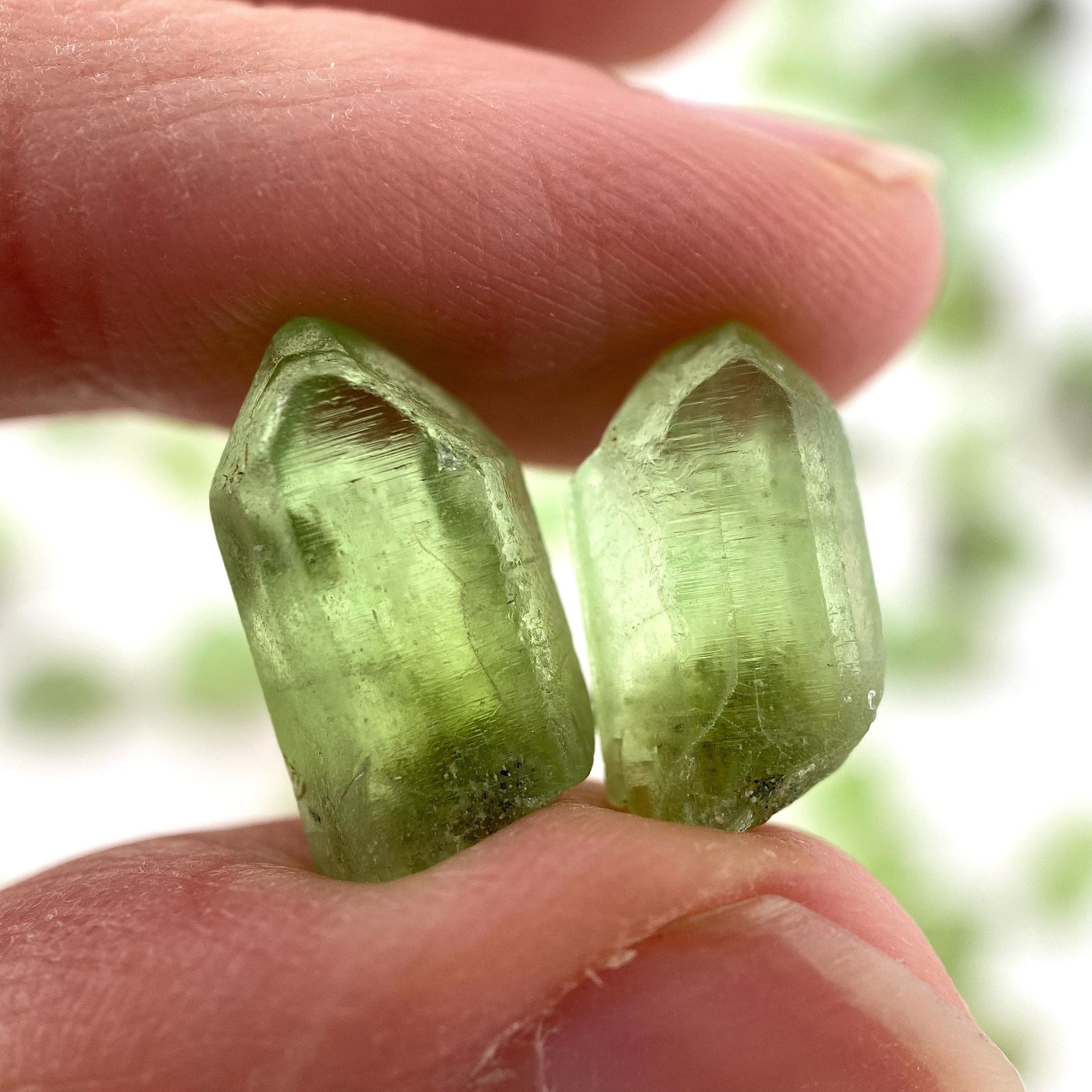 Terminated Peridot Crystal | Raw Natural Green Peridot Mineral Specimen, August Birthstone