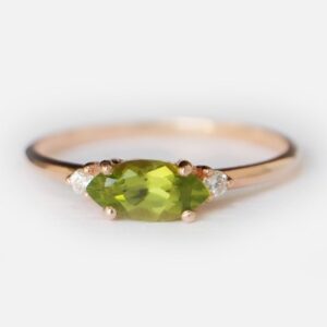 14K Gold Marquise Peridot Ring, August Birthstone Jewelry, Dainty Green Gemstone Ring, Minimalist Gold Stacking Ring, Gift for Her, Peridot 14K Gold Marquise Peridot Ring, August Birthstone Jewelry, Dainty Green Gemstone Ring, Minimalist Gold Stacking Ring, Gift for Her, Peridot