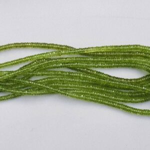 Bead PERIDOT TYRE facetted 5 to 6mm 8" each