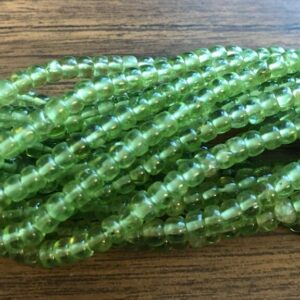Natural Peridot 4x3mm Rondelle Gemstone Beads--15.5 inch strand