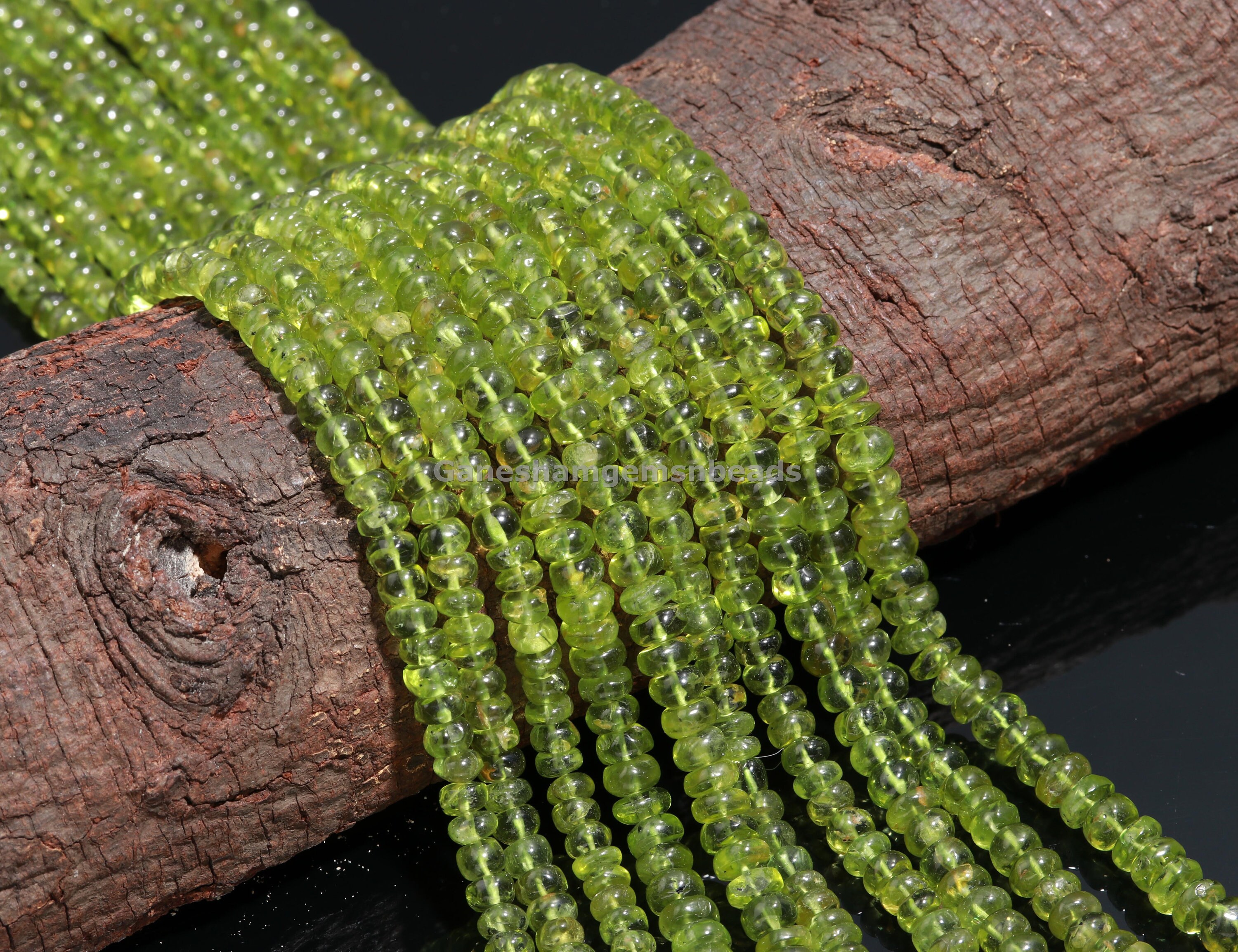 Natural Peridot Smooth Rondelle Beads, Peridot Rondelle Beads, Natural Peridot Smooth Beads, Wholesale Beads,handmade Beads For Craft Making