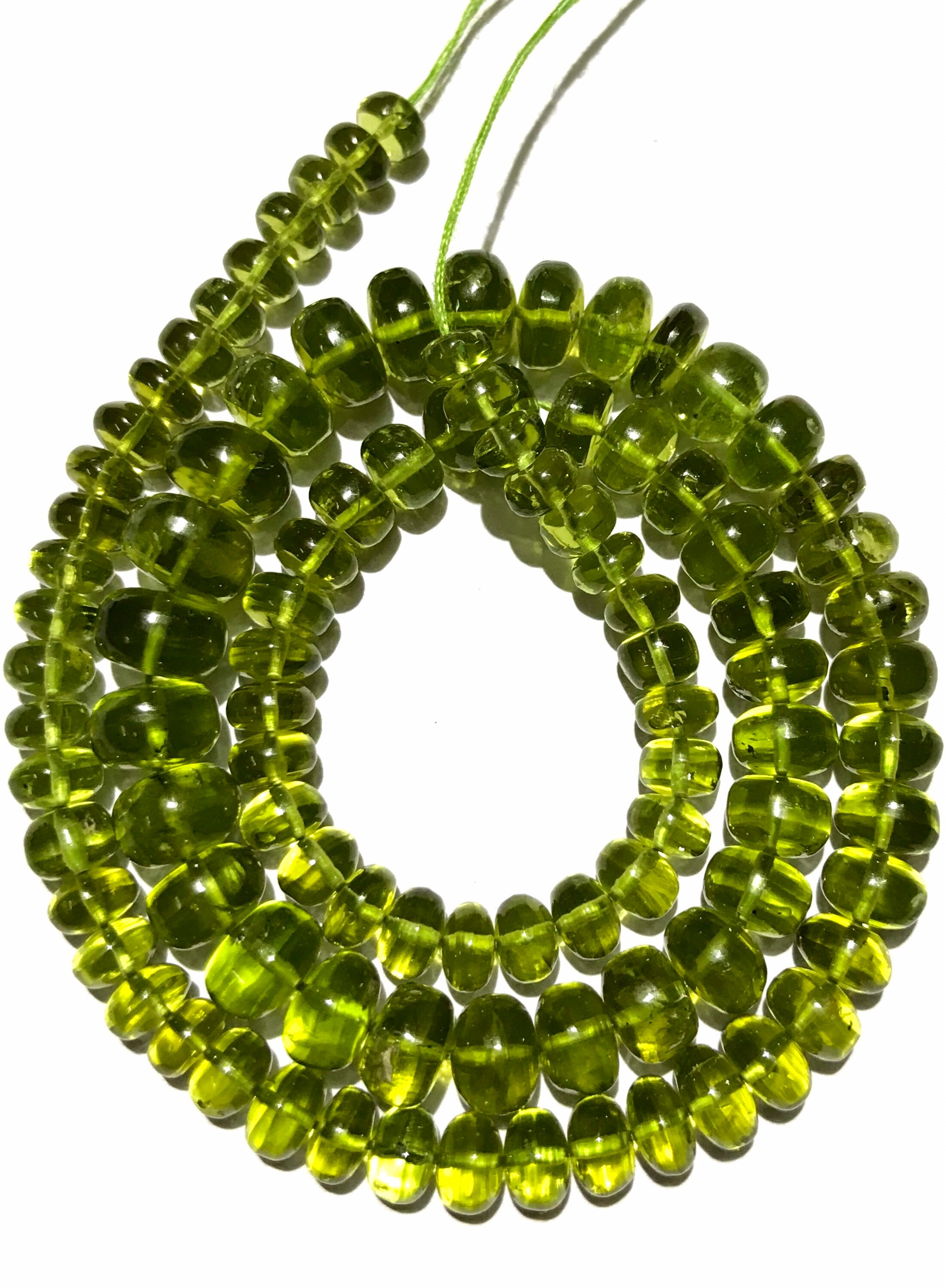 Very Gorgeous~aaa+ Peridot Stone Smooth Beads Natural Peridot Gemstone Rondelle Plain Beads Lustrous Green Peridot 4/6mm 16 Inch Wholesale