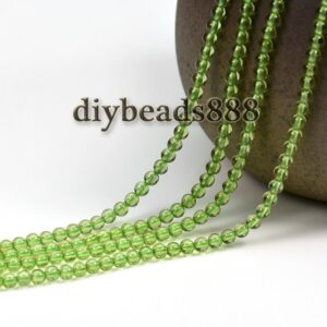 Peridot,15 inch full strand natural Peridot smooth round beads 2mm 3mm