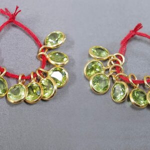 Peridot 18k Gold Charm • 5mm Round • With/Without Bail • Natural Gemstone • Solid 18 carat gold • Pendant / Removable Dangle for Earrings