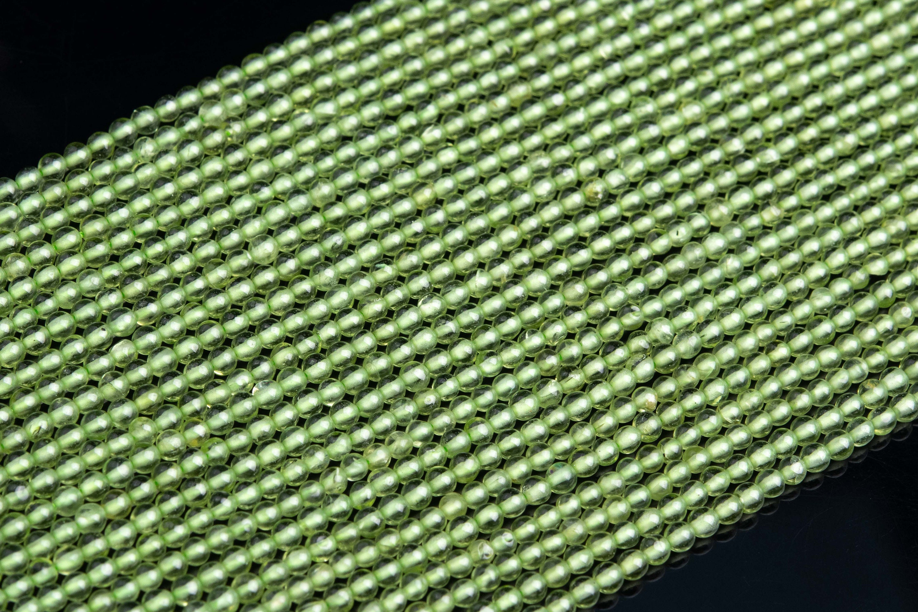 2mm Green Peridot Beads Grade Aaa Natural Gemstone Full Strand Round Loose Beads 15.5" Bulk Lot 1,3,5,10 And 50 (102274-492)