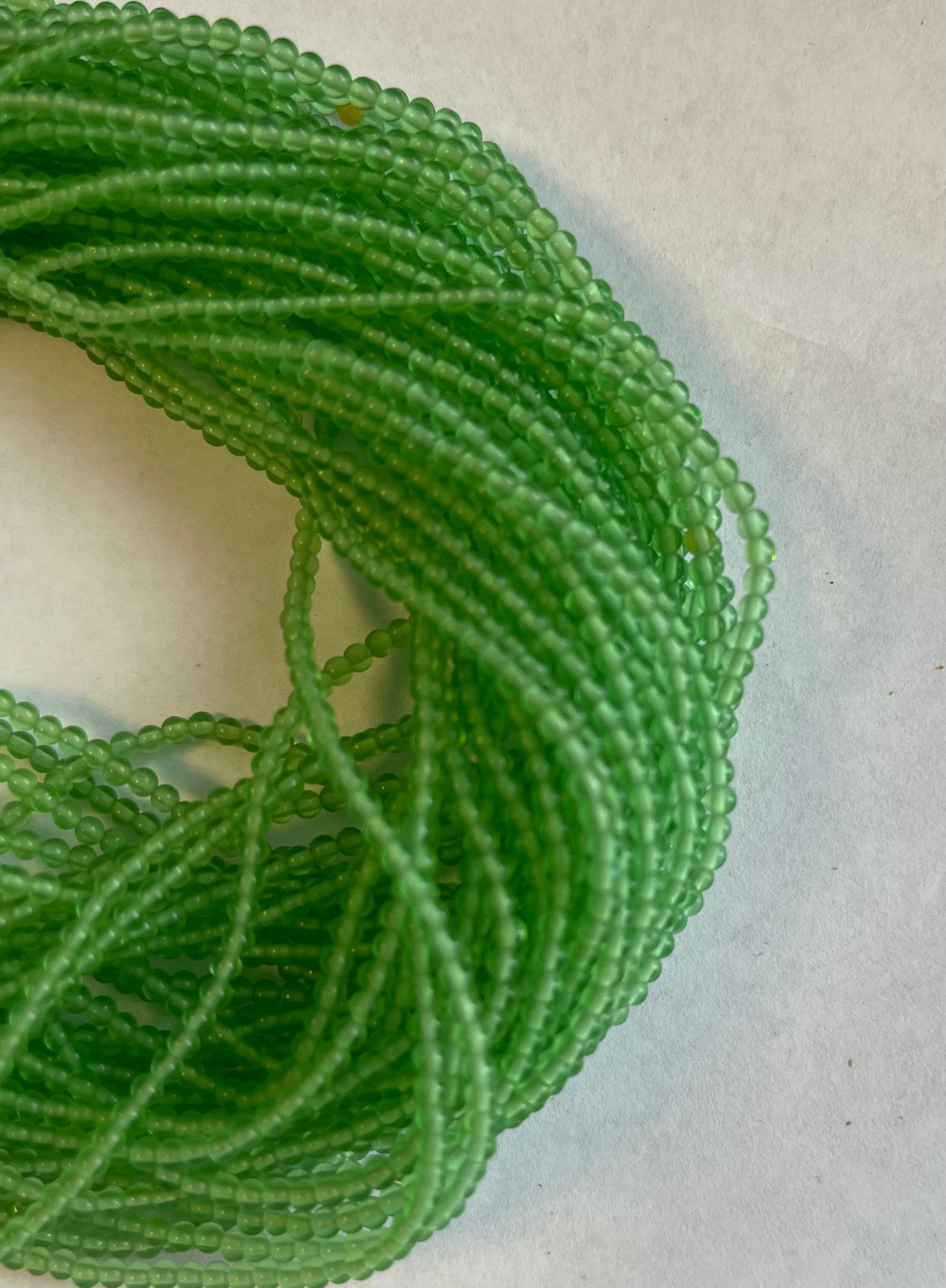 Peridot 2mm Round Natural Gemstone Bead -15.5 Inch Strand