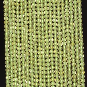 2mm Pedoretes Peridot Gemstone Green Round 2mm Loose Beads 16 Inch Full Strand (90113984-107 - 2mm A)