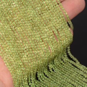 2mm Pedoretes Peridot Gemstone Green Round 2mm Loose Beads 16 Inch Full Strand Lot 1,2,6,12 And 50 (90113984-107 - 2mm A)