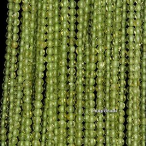 3mm Pedoretes Peridot Gemstone Grade A Green Round 3mm Loose Beads 16 Inch Full Strand Lot 1,2,6,12 And 50 (90147942-107-3mm F)