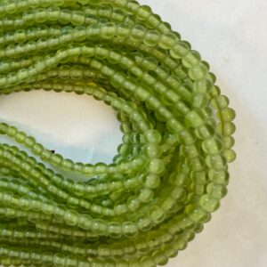 peridot 5mm round Gemstone Bead--15.5 inch strand